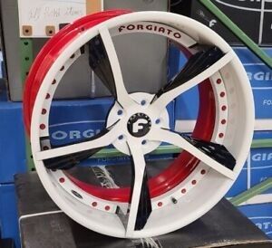 22/21” Inch Forgiato Black Red White Rims 21x9 And 22x12 Wheels