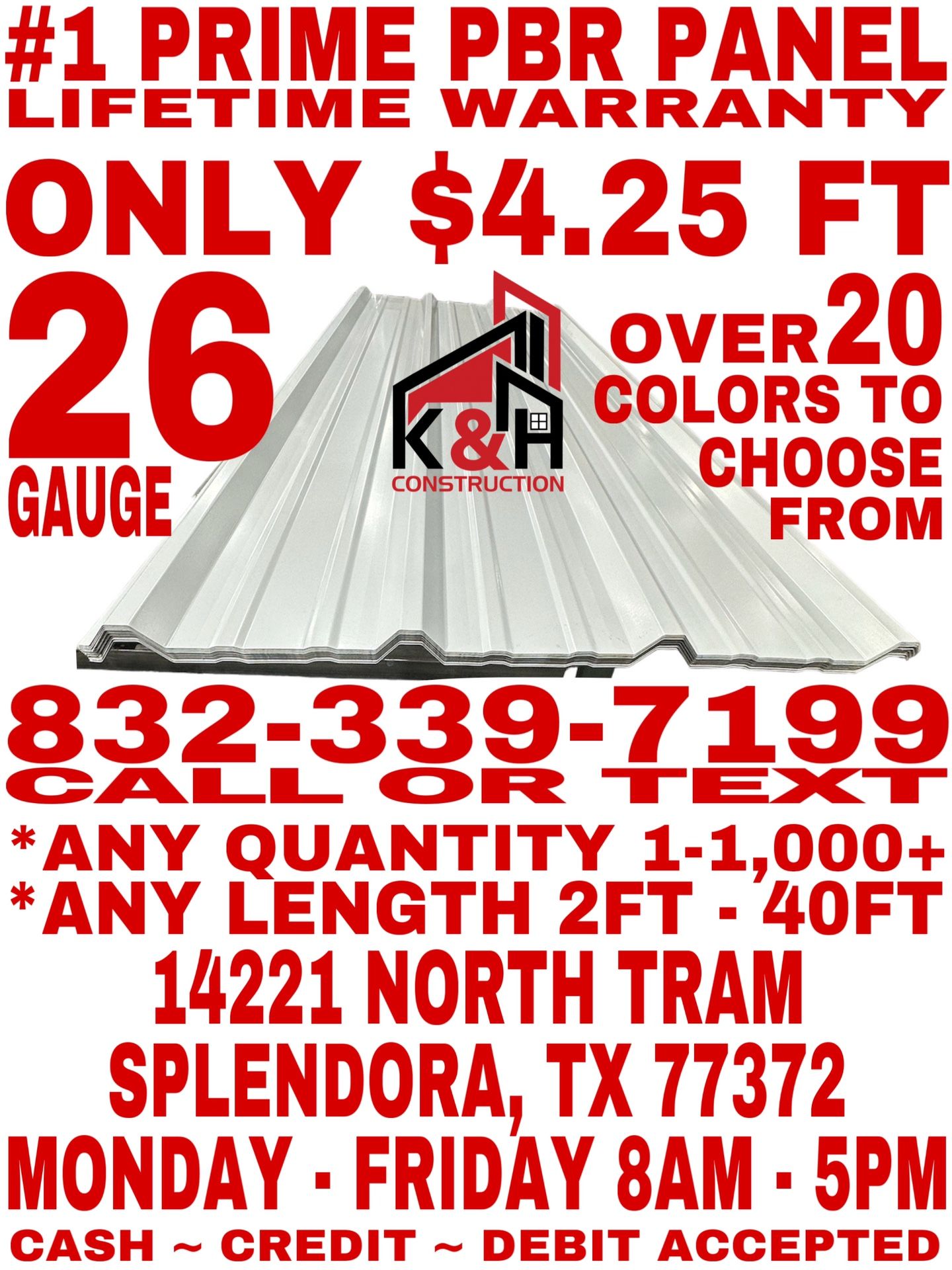 26 Gauge R Panel Sheet Metal for Sale in Houston, TX - OfferUp