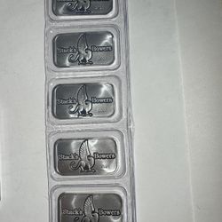 5 (1oz) Silver Bars 