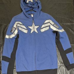 NEW MENS CAPTAIN AMERICA ZIP UP HOODIE FOR SALE