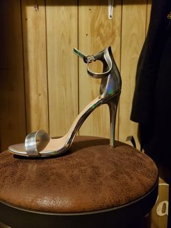 Charlotte Russe Silver Strap Heels