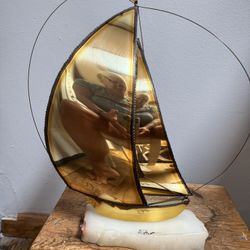 Brass Sailboat Art Sculpture by DuMott