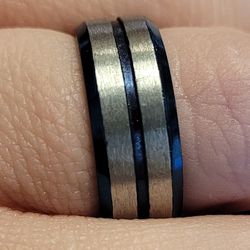 Men's Size 7 Tungsten Carbide ring Thumbnail