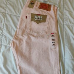 Levi's 501 93 Straight Light Pink