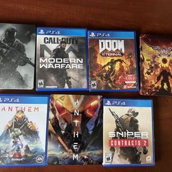 Playstation 4 Games - Shooter and Warfare Bundle with Steelbooks