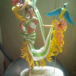 Bob Mackie Brazilian Banana Barbie Doll Gold Collectible 