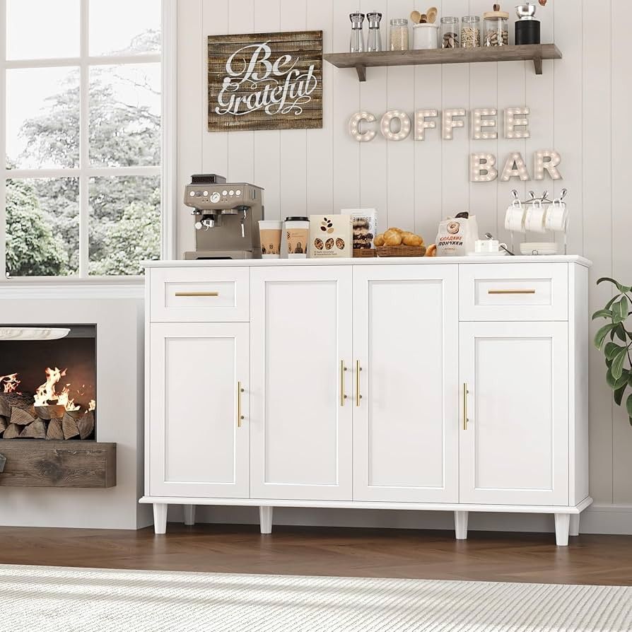 55" Modern Sideboard Buffet Cabinet with Storage