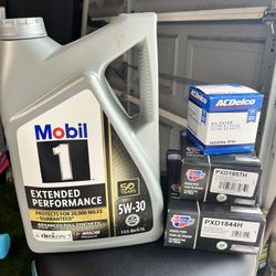 2017 Chevrolet Cruze Brake Pad Set And Oil
