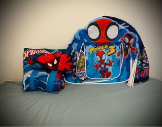🕷️ Spider-Man Play Tent + Sleeping Bag & Pillow Bundle!