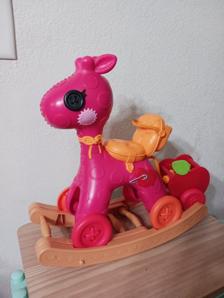 Lalaloopsy Littles Rocker N Stroller Rocking Horse With Apple Pet Cart 2 In 1