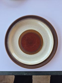 Denby 10" Vintage Stoneware Ceramic Plate Brown Glaze