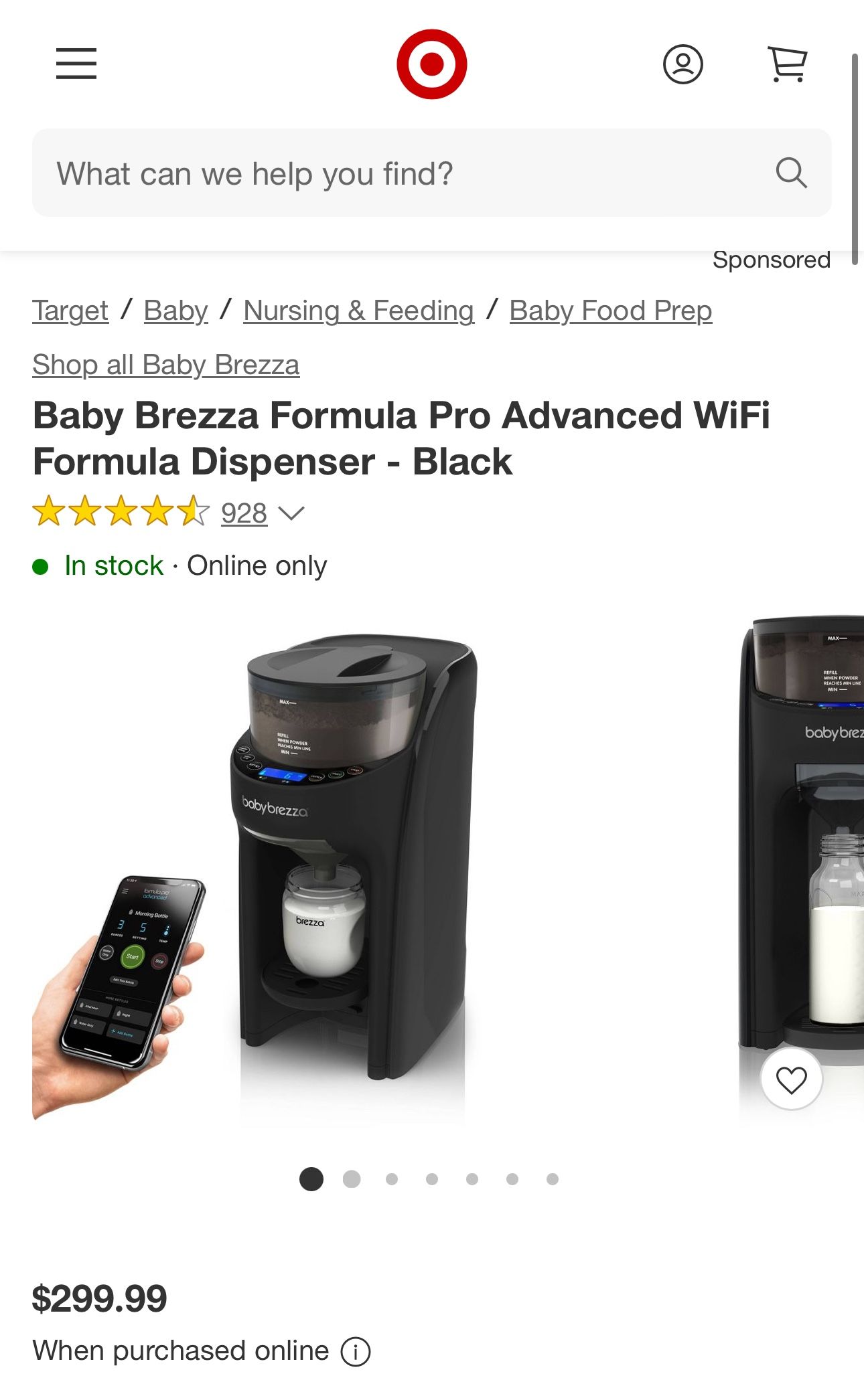 Baby Brezza Formula Pro Advanced WiFi Formula Dispenser - Black