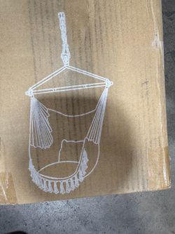 Hammock Chair Hanging Rope Swing, Max 500 Lbs
