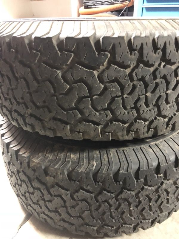 Used 35x12 5x16 5 bfgoodrich all terrain t a tires set of 4 rims