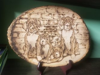 Wood burn art