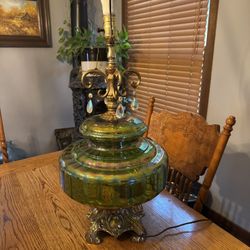 Ef & EF Industries Green Glass 3way Switch Lamp . No Shade