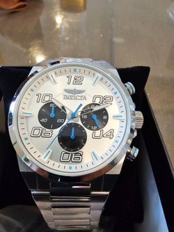 Invicta Chronograph Silver Tone Watch