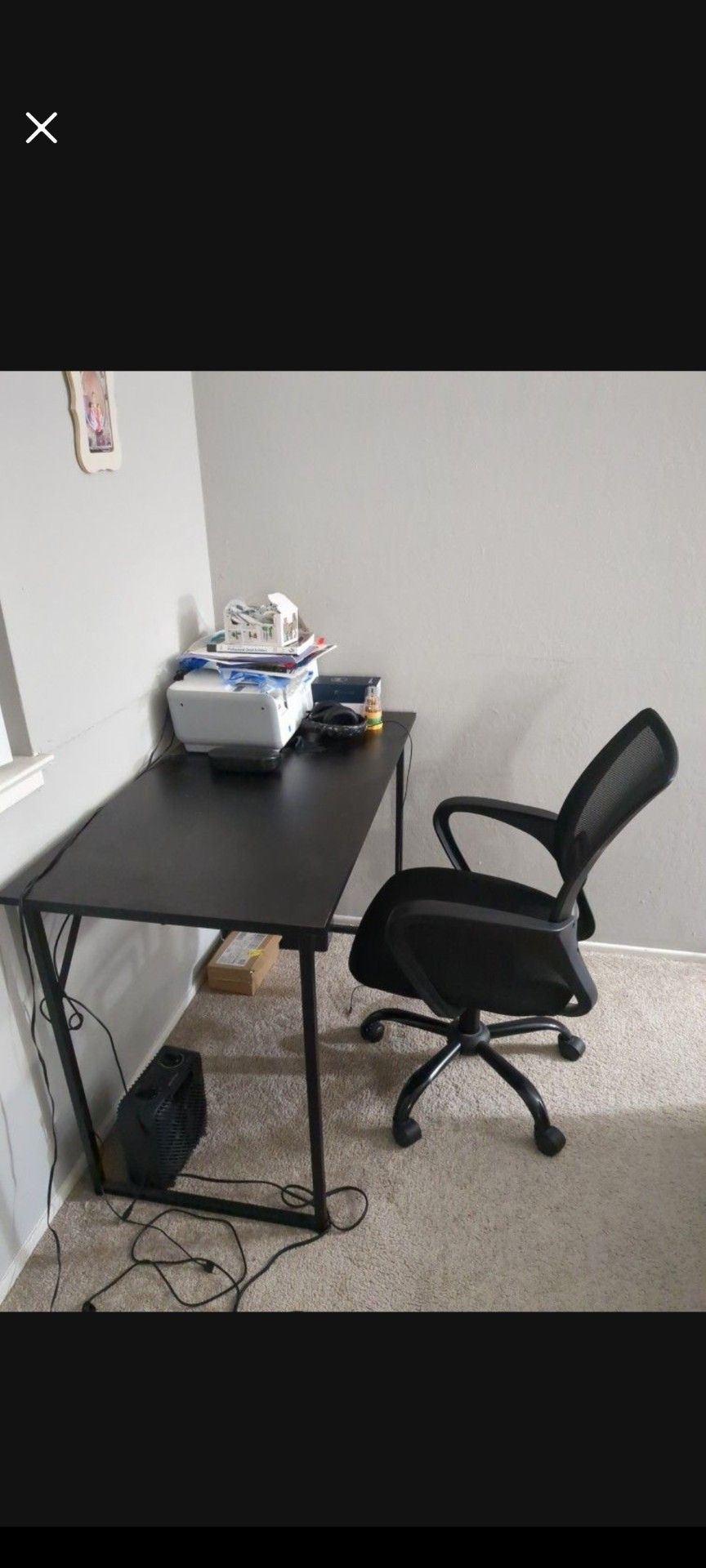 Desk Chair With Lenovo 24 Inch Monitor