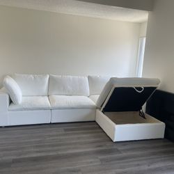 🤍New White 4pc Sectional Couch
