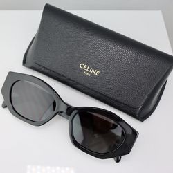 Celine Triomphe Cat Eye Sunglasses in Black