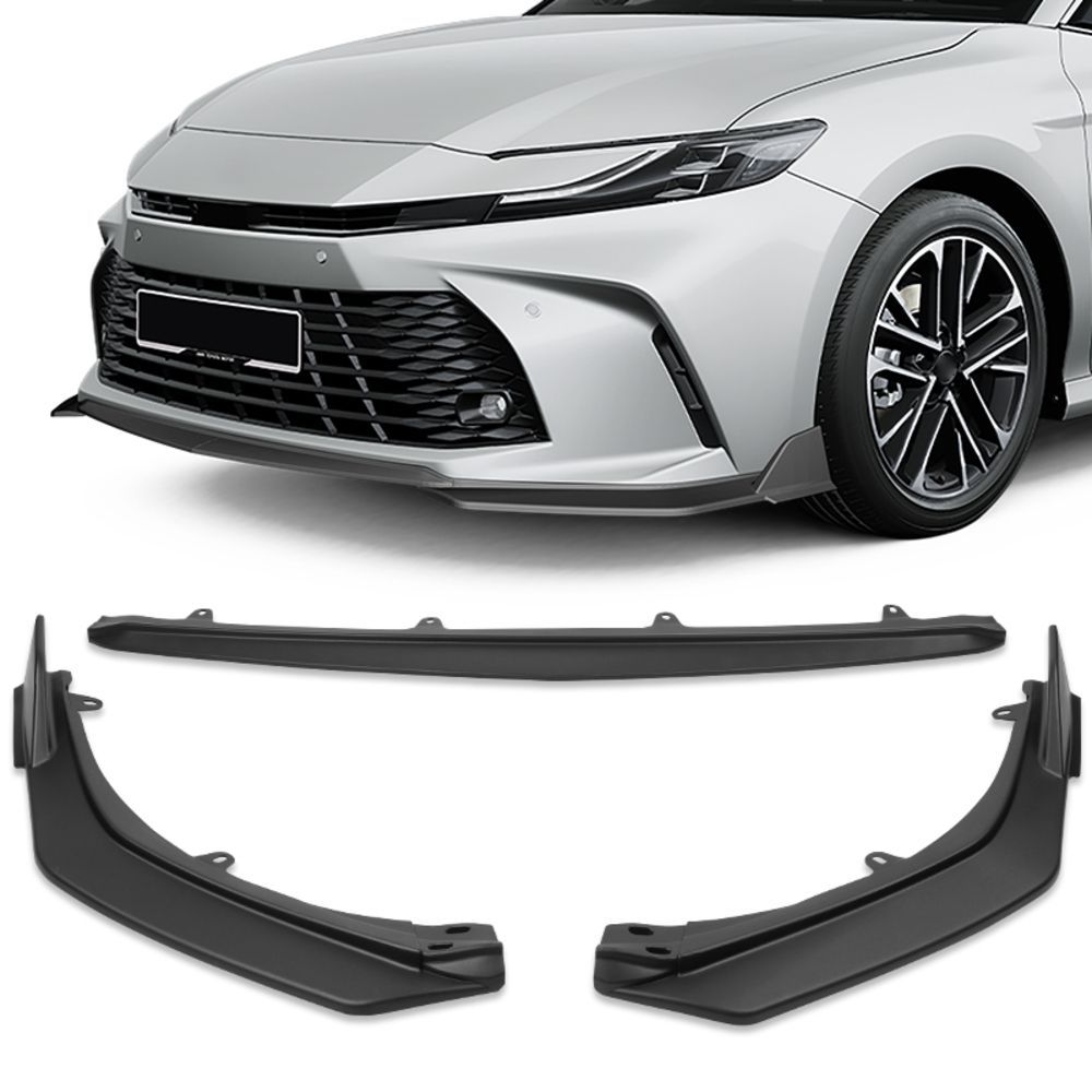 For 2025-2026 Toyota Camry LE XLE Matt Black Front Bumper Lip Spoiler Splitter -(2-PU-202