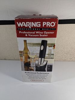 Waring Pro WW095PC Wine Opener Vacuum Sealer Rechargeable Tested Working