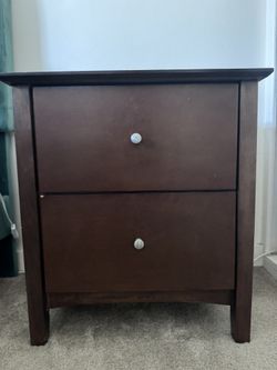 Two Matching Wood Nightstands