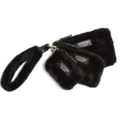 NEW GUESS FAUX FUR WRISLET SET