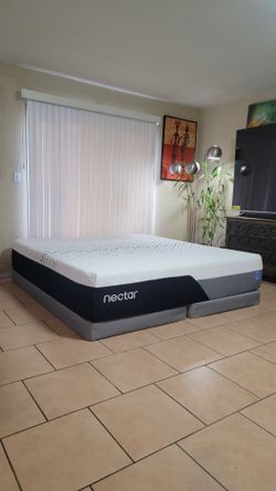 VERY NICE LIKE NEW KI G SIZE NECTAR MATTRESS AND BOXSPRINGS FOR SALE! IN EXCELLENT CONDITION. FREE DELIVERY