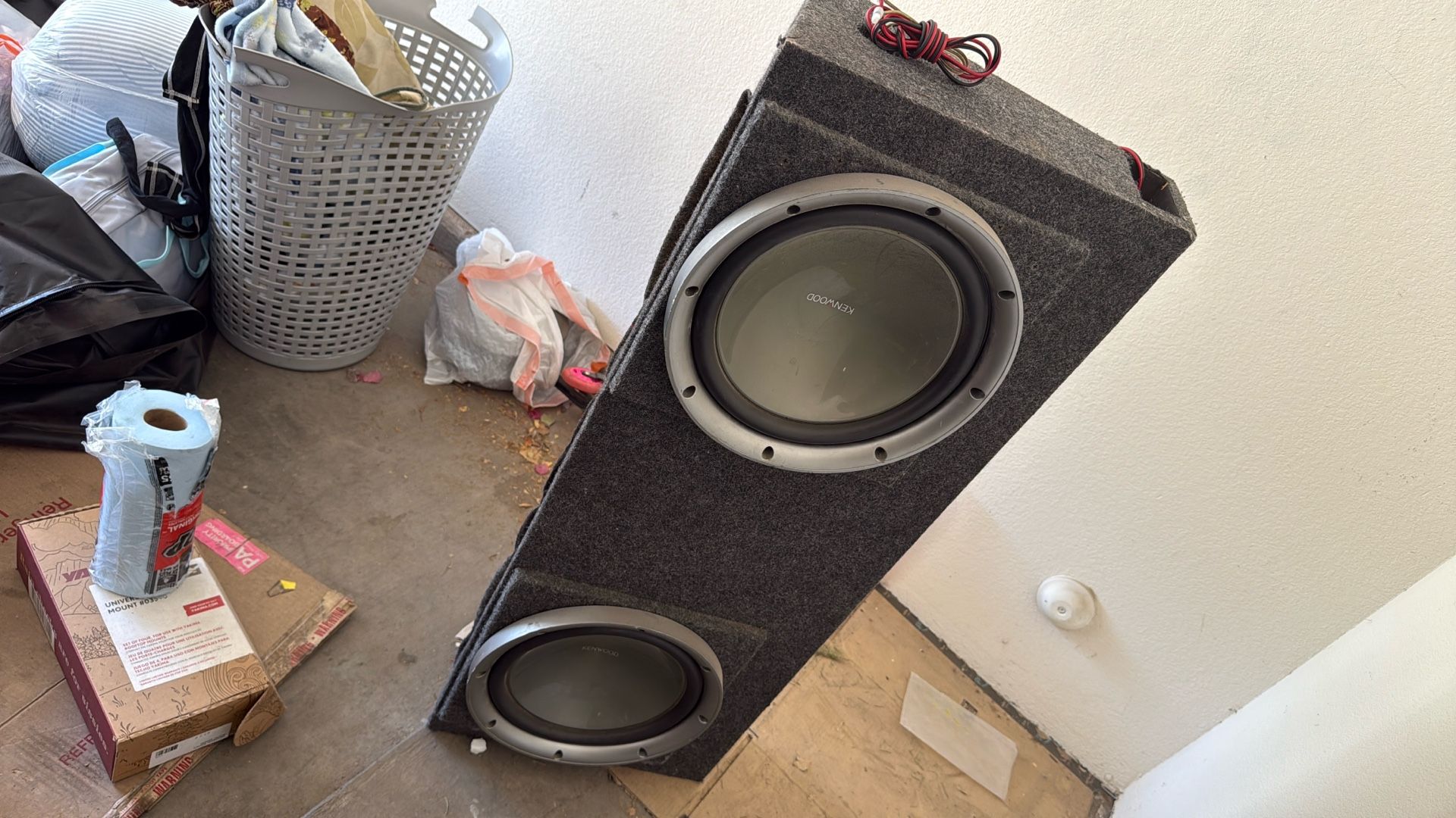 Old Boom Box With Bass Kenwood Speakers