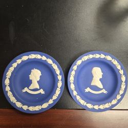 Wedgwood Blue Jasperware Commemorative Plates