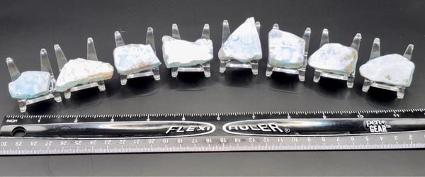 8 Pieces Larimar Crystal Bundle.