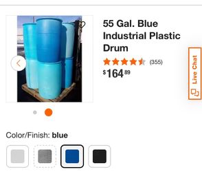 *55 GALLON INDUSTRIAL PLASTIC DRUMS*