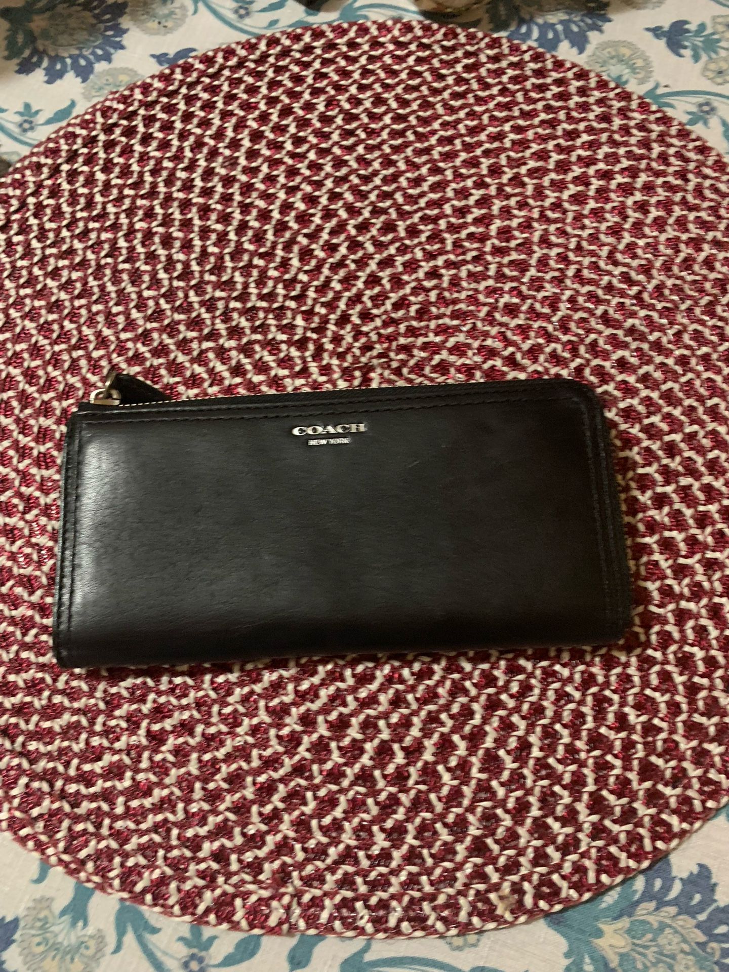 Coach Wallet Black Leather