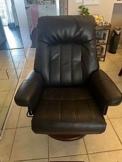 Faux Leather Brown Chair