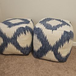 PAIR OF. 20. IN.  POUFS