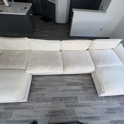 Modern Beige Sectional Couch - Great Condition! $450 OBO