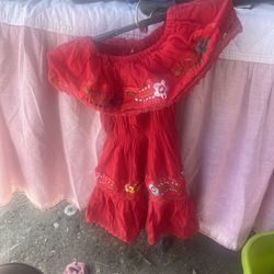 Vestido Para Fiesta Mexicana Medida4 A 2 Dolares 