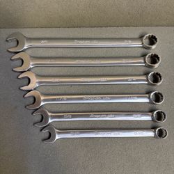 Snap-On 7pc SOEX18 - 28 SAE Flank Drive Plus Combo Wrench Set
