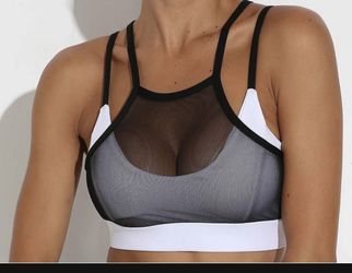 Sport Bra Padded And With Mesh. Size S, M and L