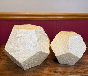 Pair of Geometric Decor Accent Pieces