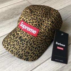 SS20 Supreme x Barbour Leopard Camp Cap