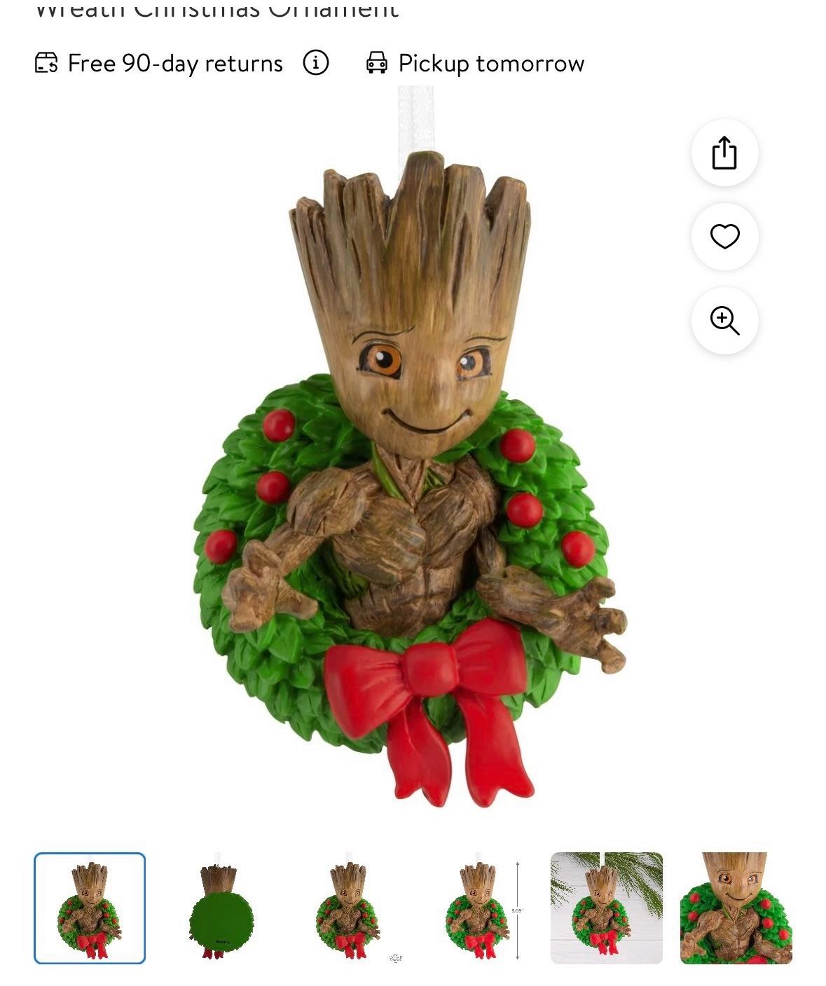 Marvel Guardians Of The Galaxy Groot Hallmark Ornament