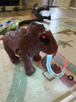 Electric Walking Woolly Mammoth Toy – Lights & Sounds