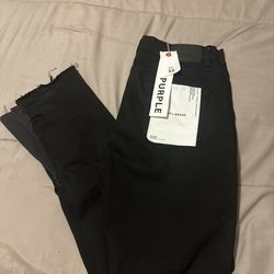 Purple jeans size 32 flared by hand