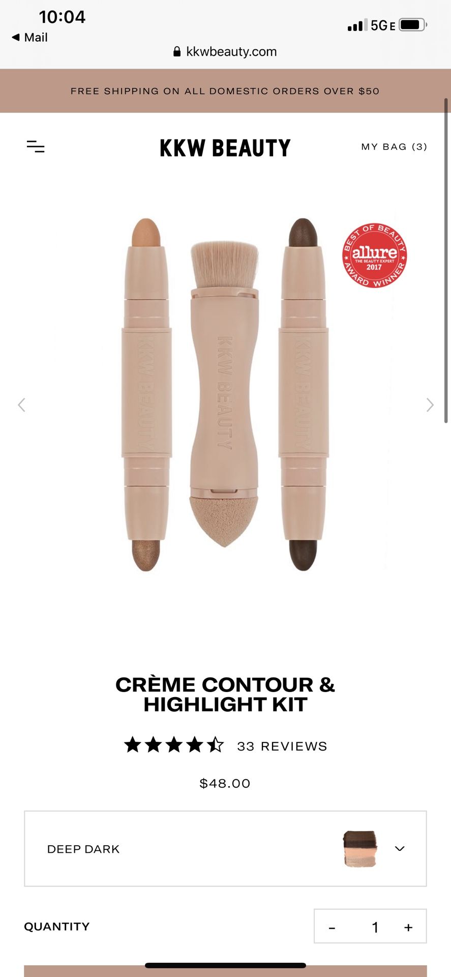 Créme Contour & Highlight kit KKW Beauty