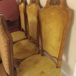 Velvet Tall Back Chairs