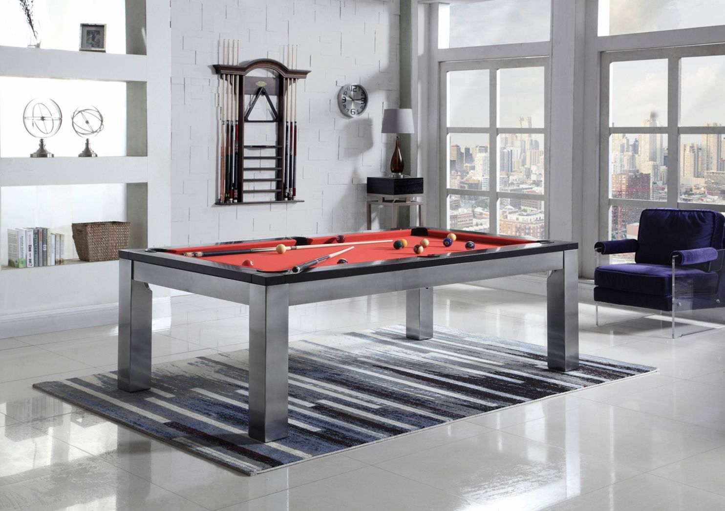 Brand New 7’ Monaco Pool Table, Benches, Dining Cover