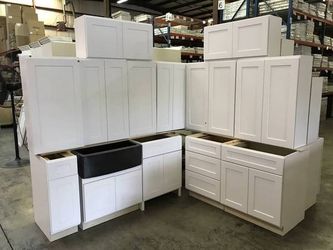 White Shaker Kitchen Cabinet Set