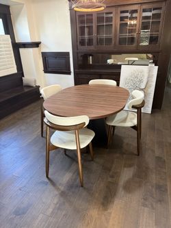 Brand New Mid-century Table & 4 Chairs